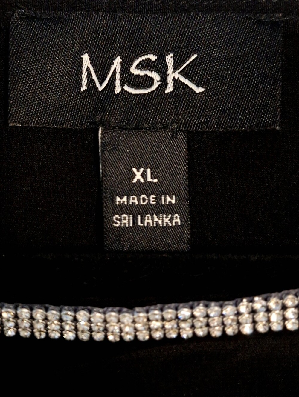 MSK Top with Rhinestone Trim - Picture 2 of 13